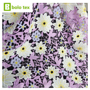 Openwork Embroidered Chinese Jacquard Fabric – Elegant Lace-like Textile for Fashion